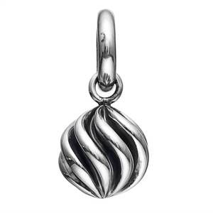 NEW STORY JEWELLERY women's twisted globe dangle charm in silver plated